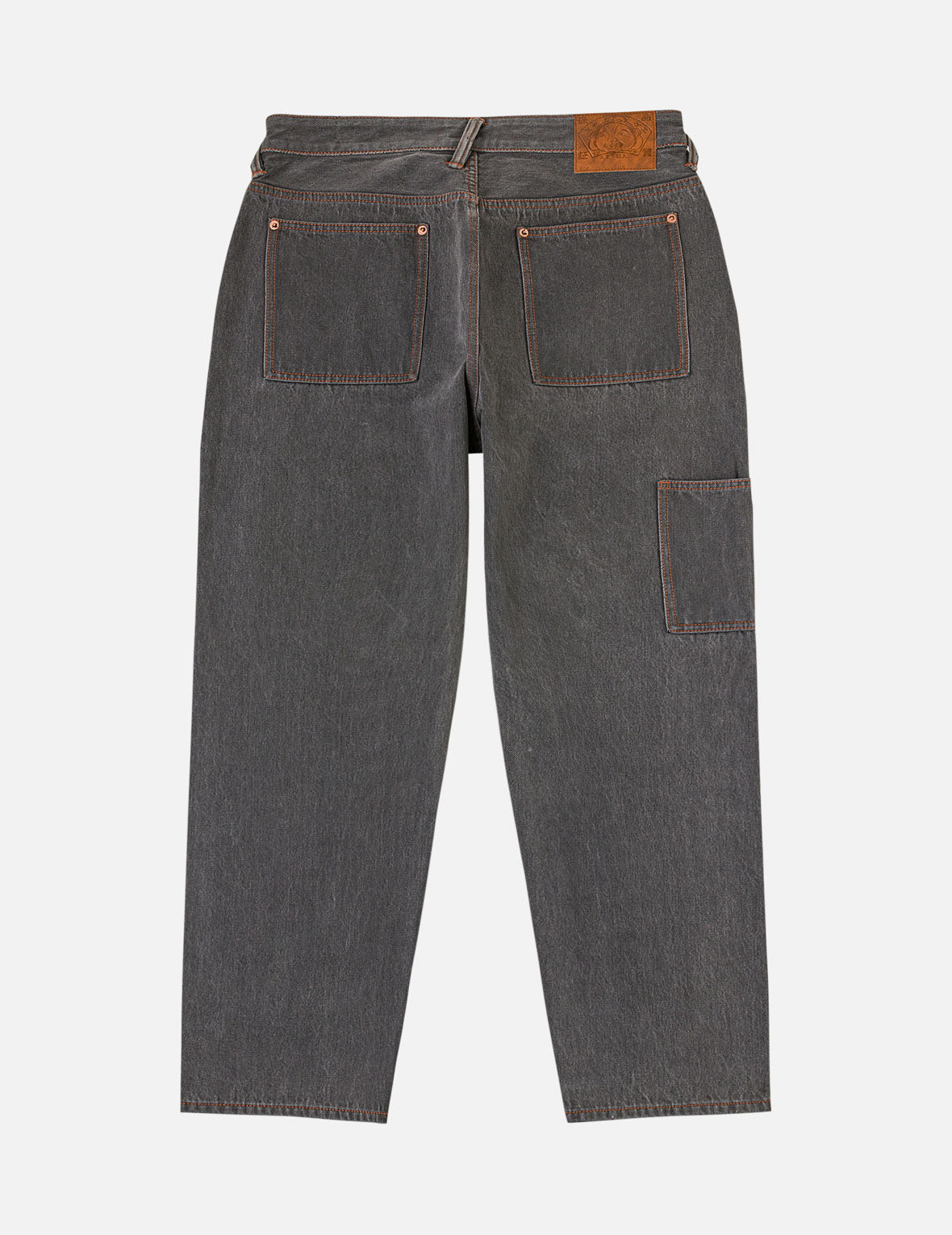 大M染色侧袋牛仔裤